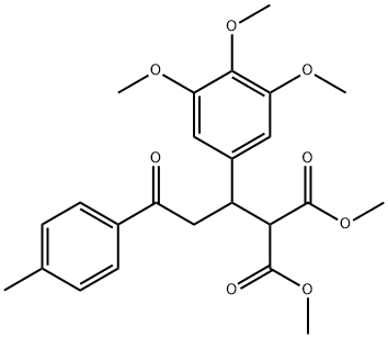 DIMETHYL 2-[3-(4-METHYLPHENYL)-3-OXO-1-(3,4,5-TRIMETHOXYPHENYL)PROPYL]MALONATE Struktur