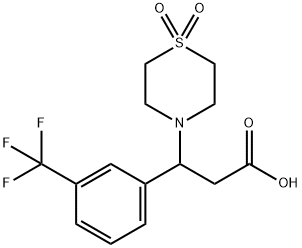 3-(1,1-DIOXO-1LAMBDA6,4-THIAZINAN-4-YL)-3-[3-(TRIFLUOROMETHYL)PHENYL]PROPANOIC ACID Struktur