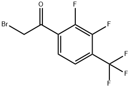 2,3-DIFLUORO-4-(TRIFLUOROMETHYL)PHENACYL BROMIDE Struktur