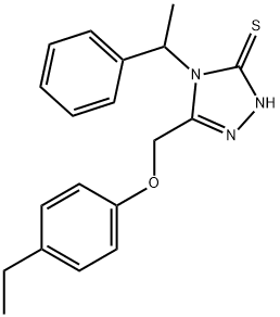 5-(4-ETHYL-PHENOXYMETHYL)-4-(1-PHENYL-ETHYL)-4H-[1,2,4]TRIAZOLE-3-THIOL Struktur