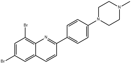 6,8-DIBROMO-2-[4-(4-METHYLPIPERAZINO)PHENYL]QUINOLINE Struktur