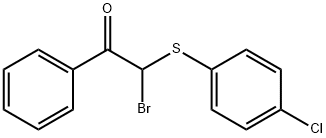 2-BROMO-2-[(4-CHLOROPHENYL)SULFANYL]-1-PHENYL-1-ETHANONE Struktur