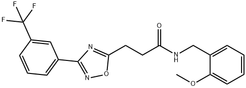 N-(2-METHOXYBENZYL)-3-(3-[3-(TRIFLUOROMETHYL)PHENYL]-1,2,4-OXADIAZOL-5-YL)PROPANAMIDE Struktur