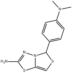 5-[4-(DIMETHYLAMINO)PHENYL][1,3]THIAZOLO[4,3-B][1,3,4]THIADIAZOL-2-AMINE Struktur