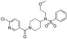 1-((6-CHLOROPYRIDIN-3-YL)CARBONYL)-4-((2-METHOXYETHYL)(PHENYLSULPHONYL)AMINO)PIPERIDINE Struktur