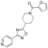 1-((FURAN-2-YL)CARBONYL)-4-[3-(PYRIDIN-4-YL)-1,2,4-OXADIAZOL-5-YL]PIPERIDINE Struktur