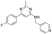 6-(4-FLUOROPHENYL)-2-METHYL-N-(PYRIDIN-4-YLMETHYL)PYRIMIDIN-4-AMINE Struktur