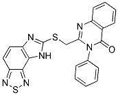 2-[(8H-IMIDAZO[4,5-E][2,1,3]BENZOTHIADIAZOL-7-YLTHIO)METHYL]-3-PHENYLQUINAZOLIN-4(3H)-ONE Struktur