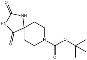 1-T-BOC-PIPERIDINE-4-SPIRO-5'-HYDANTOIN Struktur