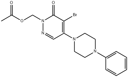 [5-BROMO-6-OXO-4-(4-PHENYLPIPERAZINO)-1(6H)-PYRIDAZINYL]METHYL ACETATE Struktur