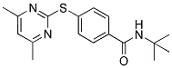 N-TERT-BUTYL-4-[(4,6-DIMETHYLPYRIMIDIN-2-YL)THIO]BENZAMIDE Struktur