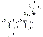 (3S)-3-[2-[(4,6-DIMETHOXYPYRIMIDIN-2-YL)OXY]BENZAMIDO]-2-OXOTETRAHYDROTHIOPHENE Struktur