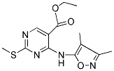 ETHYL 4-[(3,4-DIMETHYLISOXAZOL-5-YL)AMINO]-2-(METHYLTHIO)PYRIMIDINE-5-CARBOXYLATE Struktur