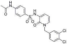 3-[(4-ACETAMIDOBENZENE)SULFONYLAMINO]-1-(3,4-DICHLOROBENZYL)-2-PYRIDONE Struktur