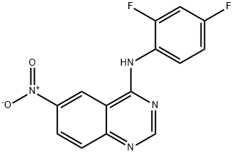 N-(2,4-DIFLUOROPHENYL)-6-NITRO-4-QUINAZOLINAMINE Struktur