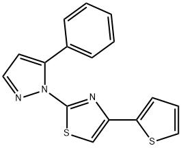 2-(5-PHENYL-1H-PYRAZOL-1-YL)-4-(2-THIENYL)-1,3-THIAZOLE Struktur