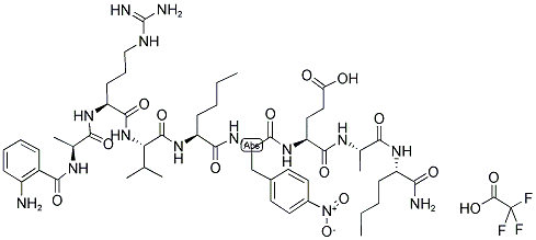 2-AMINOBENZOYL-ALA-ARG-VAL-NLE-P-NITRO-PHEGLU-ALA-NLE-NH2 TRIFLUOROACETATE SALT Struktur