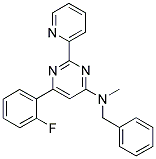 N-BENZYL-6-(2-FLUOROPHENYL)-N-METHYL-2-PYRIDIN-2-YLPYRIMIDIN-4-AMINE Struktur