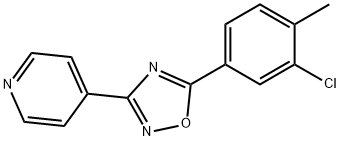 4-[5-(3-CHLORO-4-METHYLPHENYL)-1,2,4-OXADIAZOL-3-YL]PYRIDINE Struktur