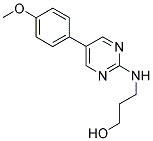 3-([5-(4-METHOXYPHENYL)PYRIMIDIN-2-YL]AMINO)PROPAN-1-OL