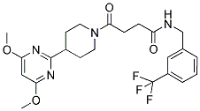 4-[4-(4,6-DIMETHOXYPYRIMIDIN-2-YL)PIPERIDIN-1-YL]-4-OXO-N-(3-(TRIFLUOROMETHYL)BENZYL)BUTANAMIDE Struktur