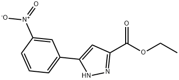 ETHYL 5-(3-NITROPHENYL)-1H-PYRAZOLE-3-CARBOXYLATE Struktur