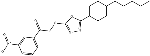 1-(3-NITROPHENYL)-2-([5-(4-PENTYLCYCLOHEXYL)-1,3,4-OXADIAZOL-2-YL]SULFANYL)-1-ETHANONE Struktur