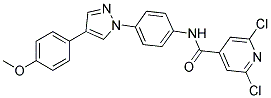 2,6-DICHLORO-N-[4-(4-(4-METHOXYPHENYL)-1H-PYRAZOL-1-YL)PHENYL]PYRIDINE-4-CARBOXAMIDE Struktur