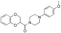 1-(2,3-DIHYDRO-1,4-BENZODIOXIN-2-YLCARBONYL)-4-(4-METHOXYPHENYL)PIPERAZINE Struktur