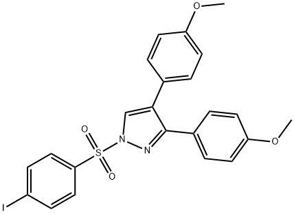 1-[(4-IODOPHENYL)SULFONYL]-3,4-BIS(4-METHOXYPHENYL)-1H-PYRAZOLE Struktur