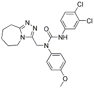 3-(3,4-DICHLOROPHENYL)-1-(4-METHOXYPHENYL)-1-((6,7,8,9-TETRAHYDRO-5H-[1,2,4]TRIAZOLO[4,3-A]AZEPIN-3-YL)METHYL)UREA Struktur