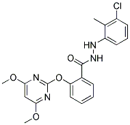 2-[(4,6-DIMETHOXYPYRIMIDIN-2-YL)OXY]BENZOIC ACID, 2-(3-CHLORO-2-METHYLPHENYL)HYDRAZIDE Struktur