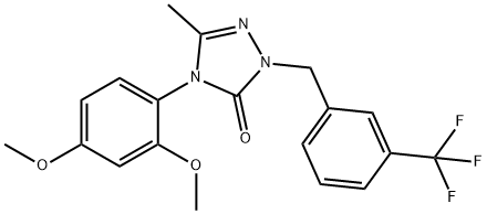 4-(2,4-DIMETHOXYPHENYL)-5-METHYL-2-[3-(TRIFLUOROMETHYL)BENZYL]-2,4-DIHYDRO-3H-1,2,4-TRIAZOL-3-ONE Struktur