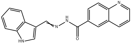 N'-[(E)-1H-INDOL-3-YLMETHYLIDENE]-6-QUINOLINECARBOHYDRAZIDE Struktur