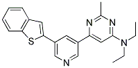 6-[5-(1-BENZOTHIEN-2-YL)PYRIDIN-3-YL]-N,N-DIETHYL-2-METHYLPYRIMIDIN-4-AMINE Struktur