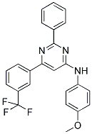 N-(4-METHOXYPHENYL)-2-PHENYL-6-[3-(TRIFLUOROMETHYL)PHENYL]PYRIMIDIN-4-AMINE Struktur