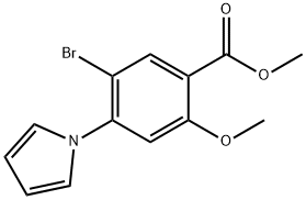 METHYL 5-BROMO-2-METHOXY-4-(1H-PYRROL-1-YL)BENZENECARBOXYLATE Struktur