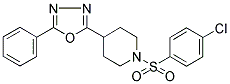 1-((4-CHLOROPHENYL)SULFONYL)-4-(5-PHENYL-1,3,4-OXADIAZOL-2-YL)PIPERIDINE Struktur