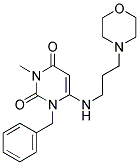 1-BENZYL-3-METHYL-6-(3-MORPHOLIN-4-YL-PROPYLAMINO)-1H-PYRIMIDINE-2,4-DIONE Struktur