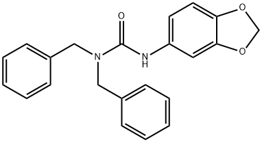 N'-(1,3-BENZODIOXOL-5-YL)-N,N-DIBENZYLUREA Struktur