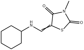 5-[(Z)-(CYCLOHEXYLAMINO)METHYLIDENE]-3-METHYL-1,3-THIAZOLANE-2,4-DIONE Struktur