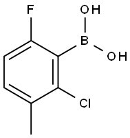 2-CHLORO-6-FLUORO-3-METHYLPHENYLBORONIC ACID Struktur