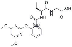 [(2S)-2-[2-[(4,6-DIMETHOXYPYRIMIDIN-2-YL)OXY]BENZAMIDO]BUTYRAMIDO]ACETIC ACID Struktur