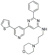 (3-MORPHOLIN-4-YL-PROPYL)-[2-PHENYL-6-(5-THIOPHEN-2-YL-PYRIDIN-3-YL)-PYRIMIDIN-4-YL]-AMINE Struktur