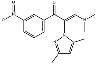 (Z)-3-(DIMETHYLAMINO)-2-(3,5-DIMETHYL-1H-PYRAZOL-1-YL)-1-(3-NITROPHENYL)-2-PROPEN-1-ONE Struktur