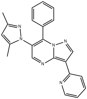 6-(3,5-DIMETHYL-1H-PYRAZOL-1-YL)-7-PHENYL-3-(2-PYRIDINYL)PYRAZOLO[1,5-A]PYRIMIDINE Struktur