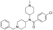 N-(1-BENZYLPIPERIDIN-4-YL)-4-CHLORO-N-(1-METHYLPIPERIDIN-4-YL)BENZAMIDE Struktur