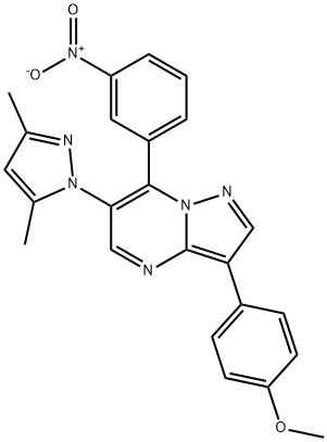 4-[6-(3,5-DIMETHYL-1H-PYRAZOL-1-YL)-7-(3-NITROPHENYL)PYRAZOLO[1,5-A]PYRIMIDIN-3-YL]PHENYL METHYL ETHER Struktur