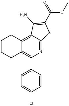 METHYL 1-AMINO-5-(4-CHLOROPHENYL)-6,7,8,9-TETRAHYDROTHIENO[2,3-C]ISOQUINOLINE-2-CARBOXYLATE Struktur