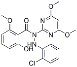 2-HYDROXY-6-METHOXYBENZOIC ACID, 1-(4,6-DIMETHOXYPYRIMIDIN-2-YL)-2-(2-CHLOROPHENYL)HYDRAZIDE Struktur